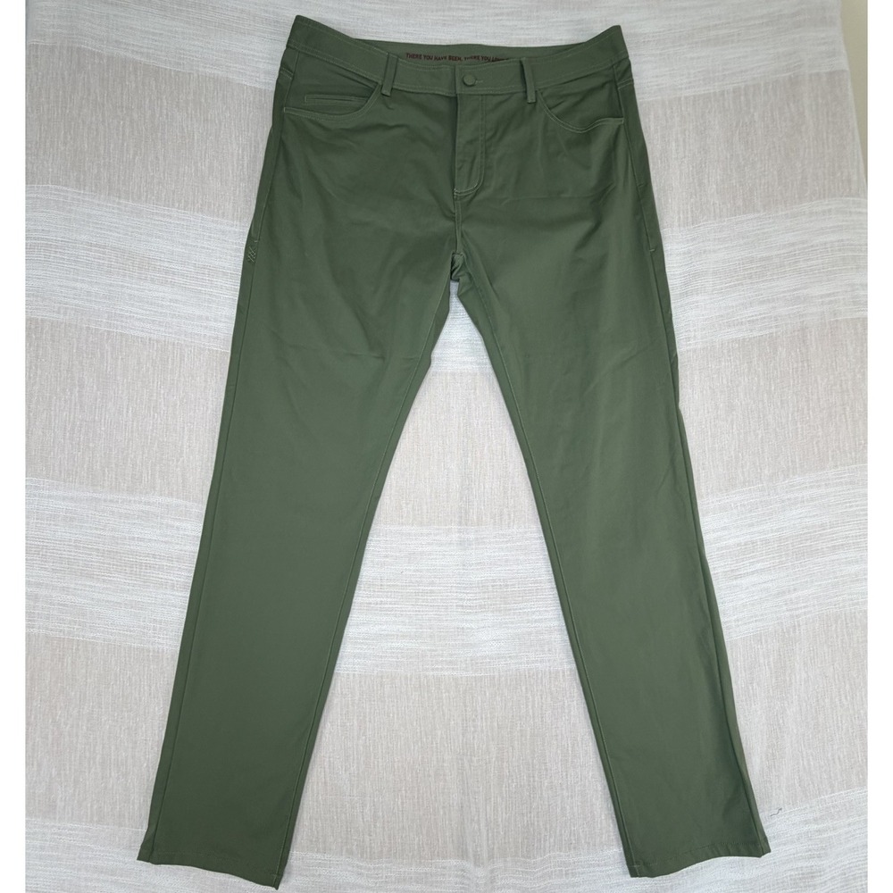 Rhone Commuter Five Pocket Men's Performance Pants Sz 38x32 Slim Fit Green 10055